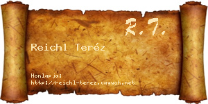 Reichl Teréz névjegykártya
